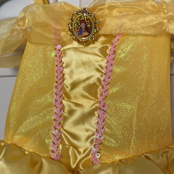 DISNEY 💛PRINCESS "BELLE"💛 COSTUME DRESS SIZE 4-6X 🌟NWOT🌟 - Picture 5 of 14